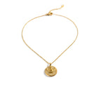 Vintage-Inspired Gold Filigree Circle Women Necklace GWN -158
