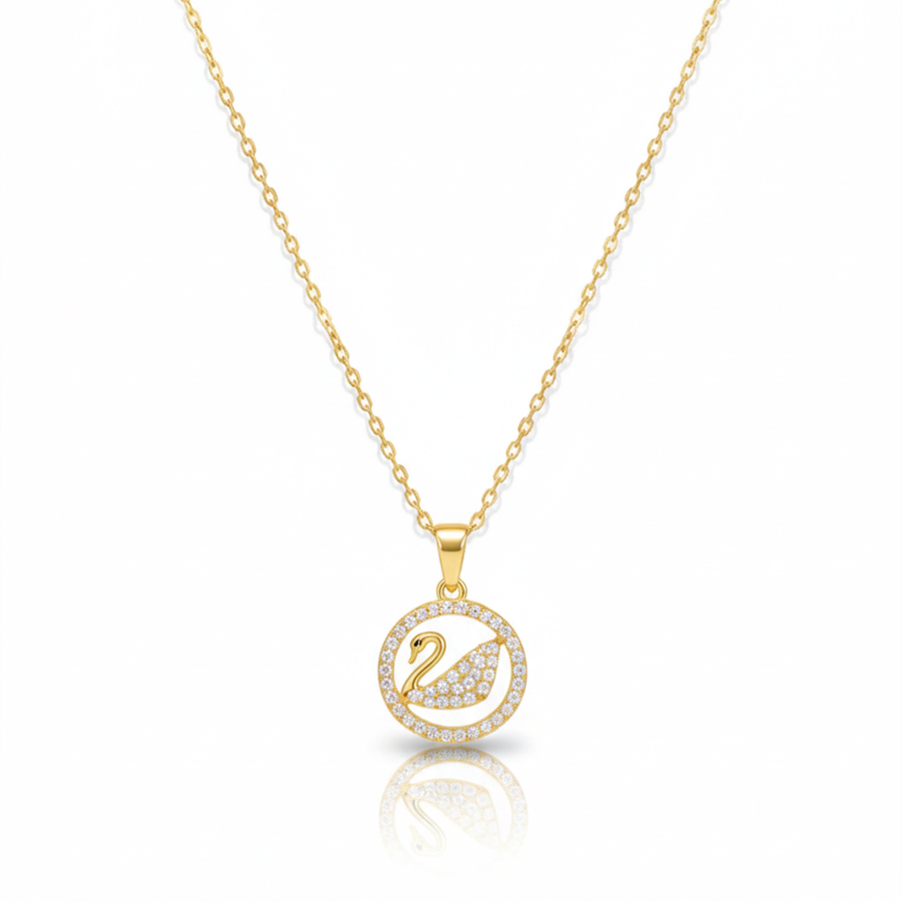 Swan Graceful Pendant Necklace GWN -8