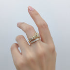 Golden Luxe Knot Band Ring GWR -50
