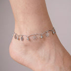 Silver Rose Charm Anklet GWA -42