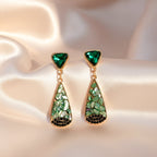 Emerald Mosaic Drop Earrings GWE -242
