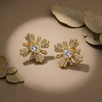 Heart Bloom Stud Earrings GWE -105