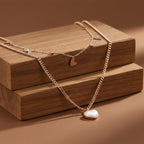 Pearl Heart 2 Layer Women Neckless Chain GWN -17