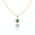 Emerald-Cut Green Gemstone Women Neckless GWN -92