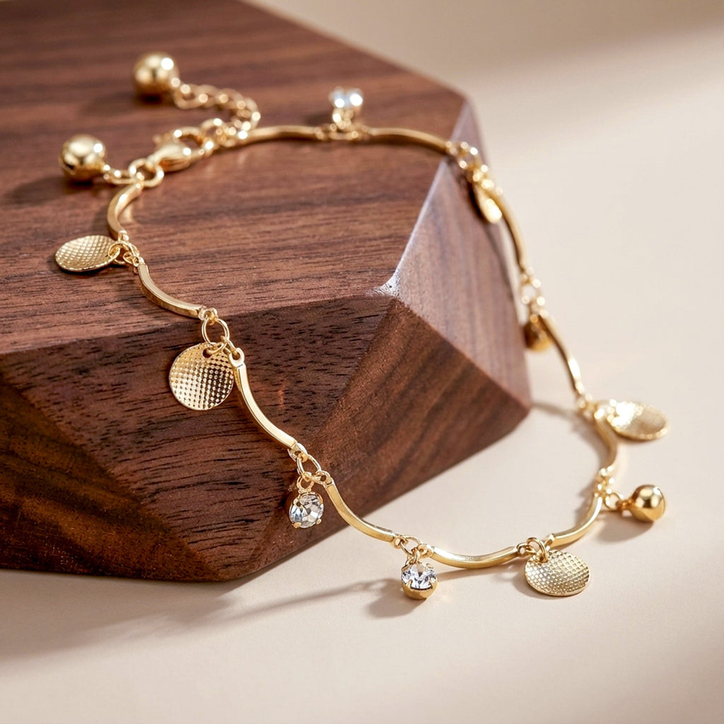 Gold Dangle Charm Anklet GWA -29