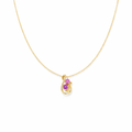 Flower Crystal Pendant Necklace GWN -100