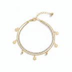 Crystal Double Layer Anklet GWA -39
