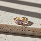 Pink & White Oval Ring GWR -58