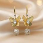 Butterfly Gold Drop Earrings GWE -167