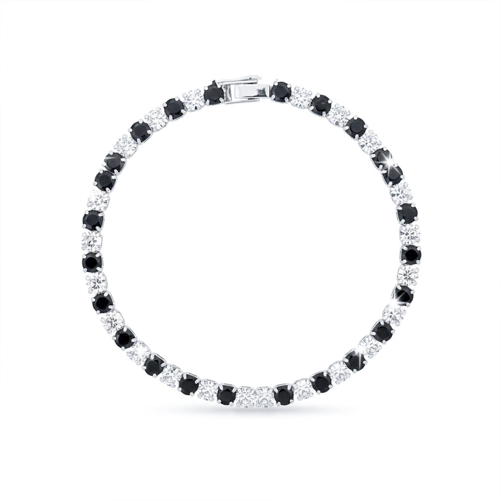 Black & White Tennis Bracelet GWB -80