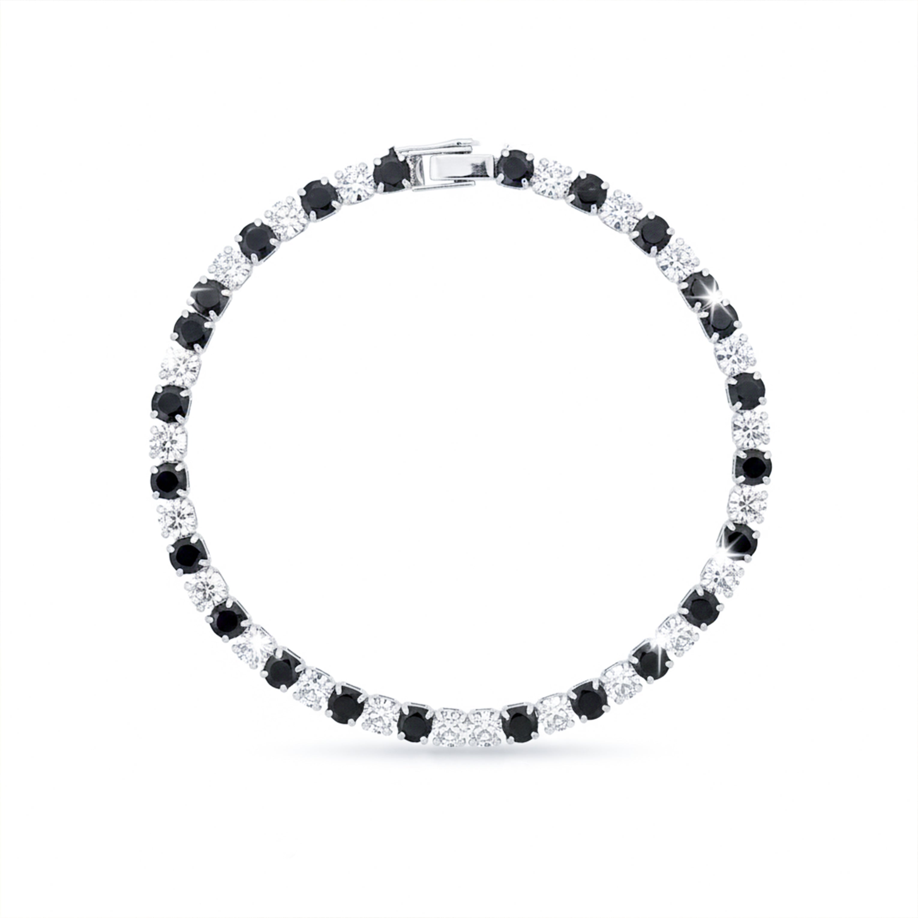 Black & White Tennis Bracelet GWB -80