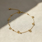 Gold Rose Charm Anklet GWA -55