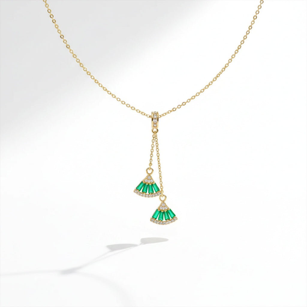 Dangling Fan Charm Women Neckless GWN -95