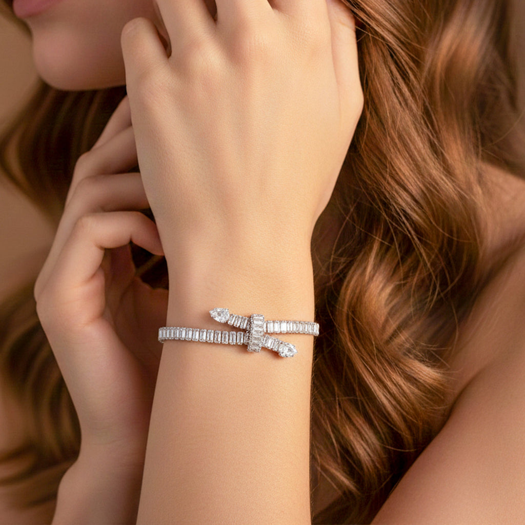 Crystal Bow Tennis Bracelet GWB -129