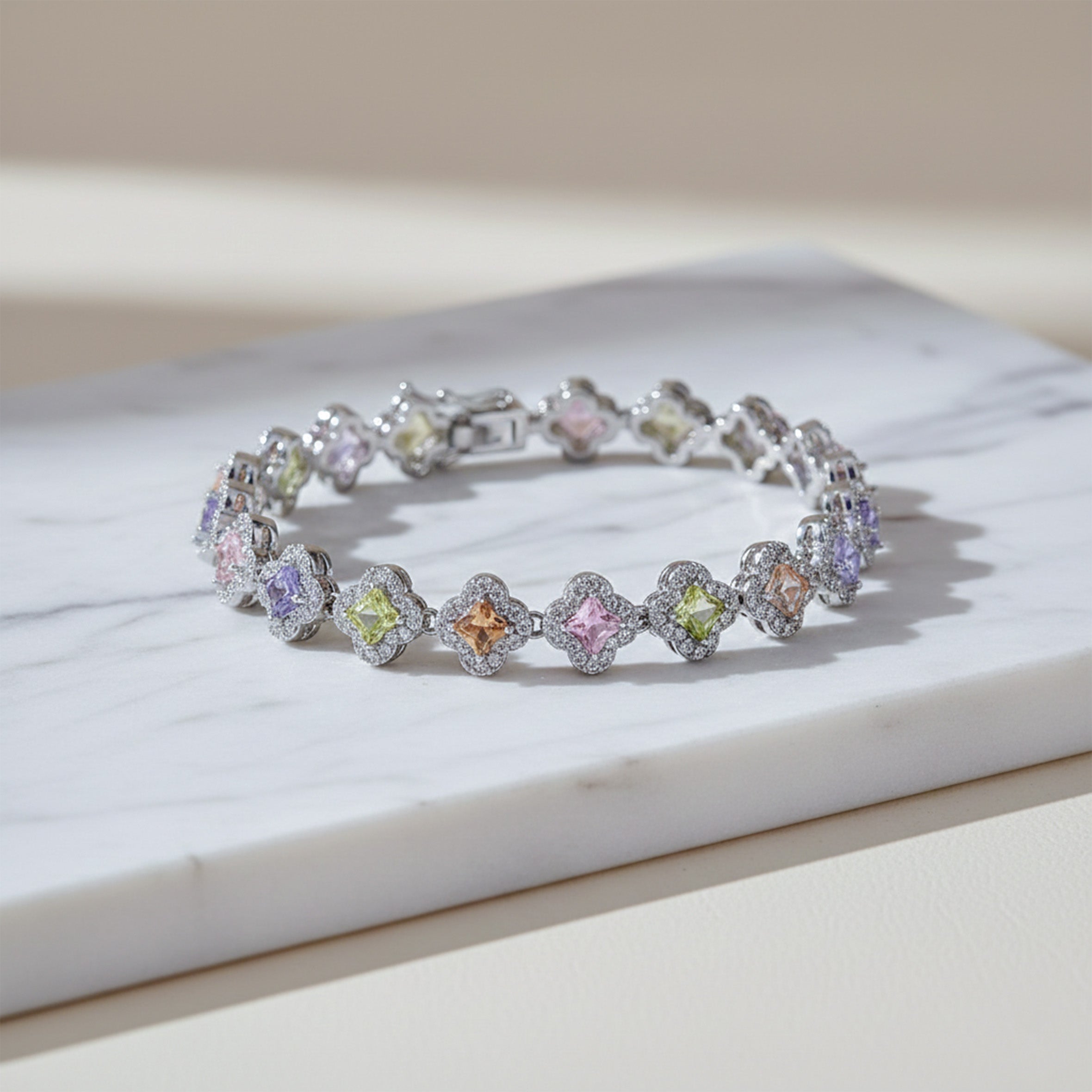 Silver Multi-Color Princess Bracelet GWB -153