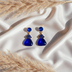 Royal Blue Teardrop Earrings GWE -215