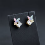 Butterfly Crystal Stud Earrings GWE -128