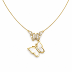 Butterfly Diamond Pendant Necklace GWN -160