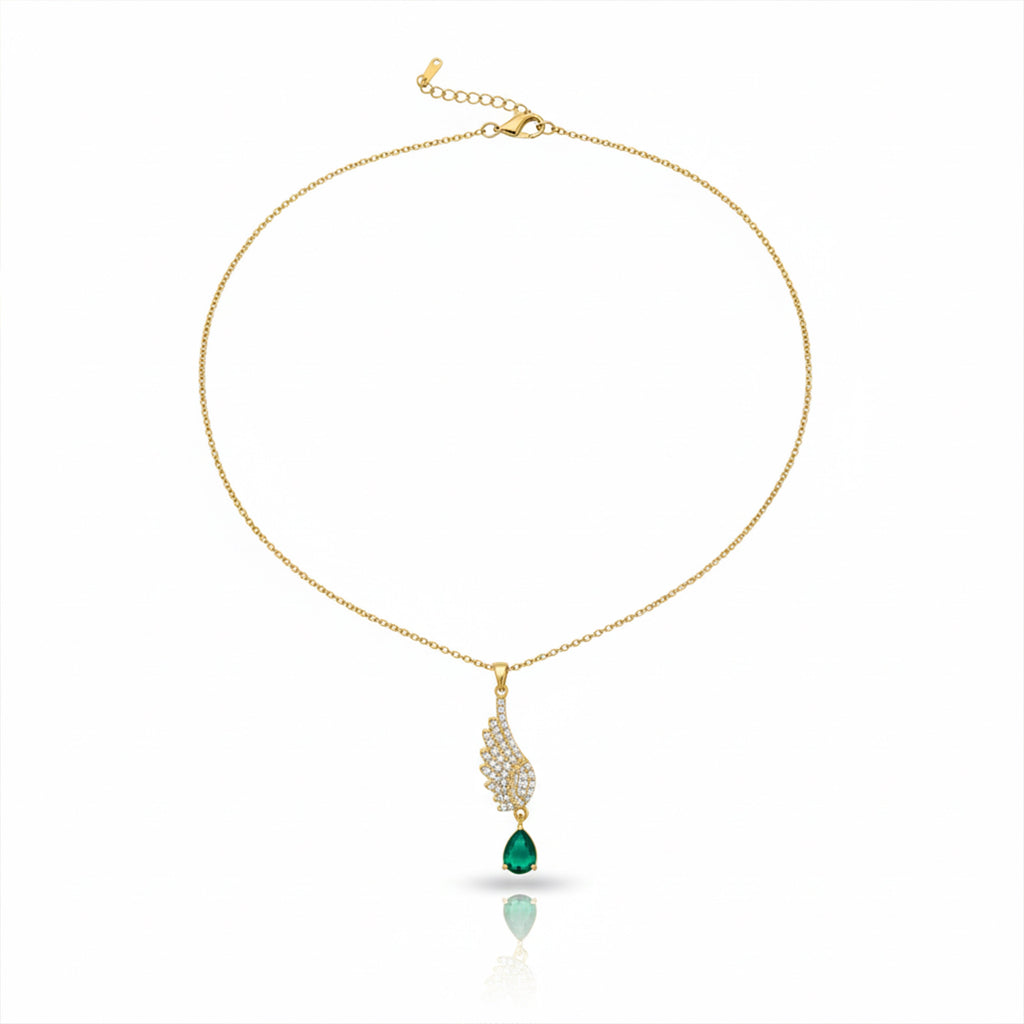Wing Drop Pendant Necklace GWN -116