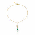 Wing Drop Pendant Necklace GWN -116