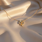 Crystal Flower Pendant Necklace GWN -153
