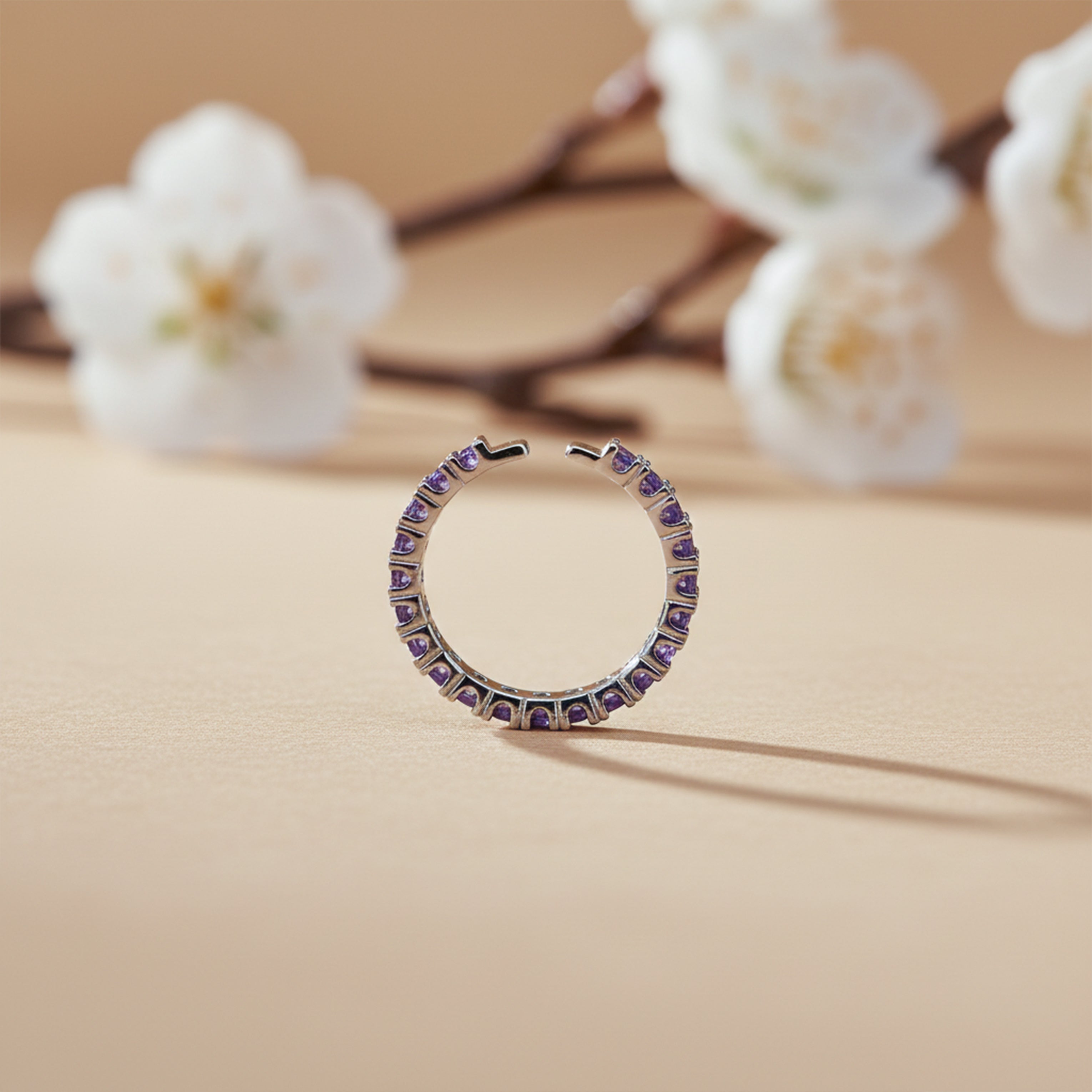Purple Eternity Adjustable Ring GWR -69