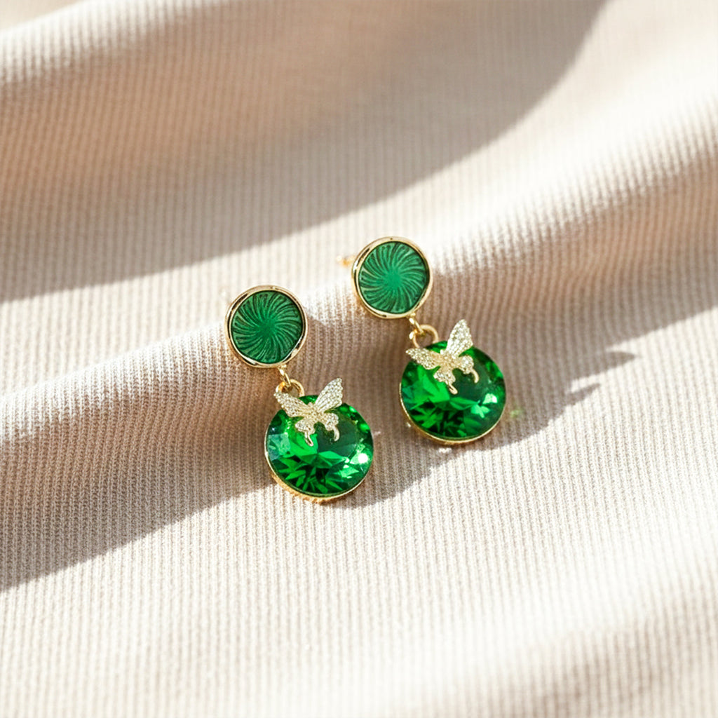Green Butterfly Earrings GWE -226