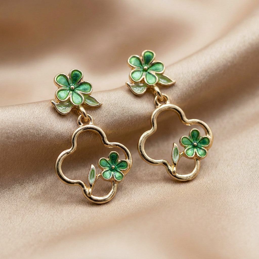 Green Clover Earrings GWE -182