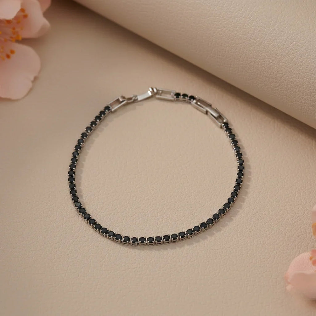 Blue Silver Tennis Bracelet GWB-77
