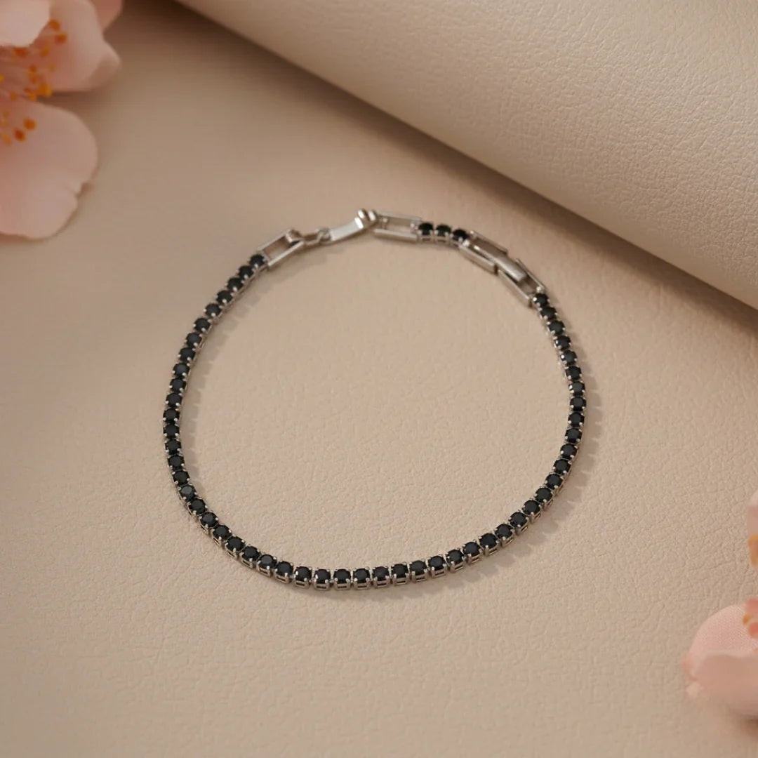 Blue Silver Tennis Bracelet GWB-77