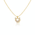Sparkling Golden Fox Pendant Women Necklace GWN -122