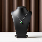 Elegant Silver Round Halo Women Necklace GWN -161