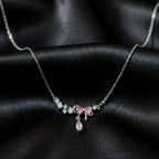 Silver-Tone Dainty Floral Women  Necklace GWN -130