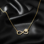 Gold Pave Infinity Floral Women Necklace GWN -140