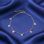 Rose Gold Butterfly Charm Anklet GWA -17