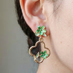 Green Clover Earrings GWE -182