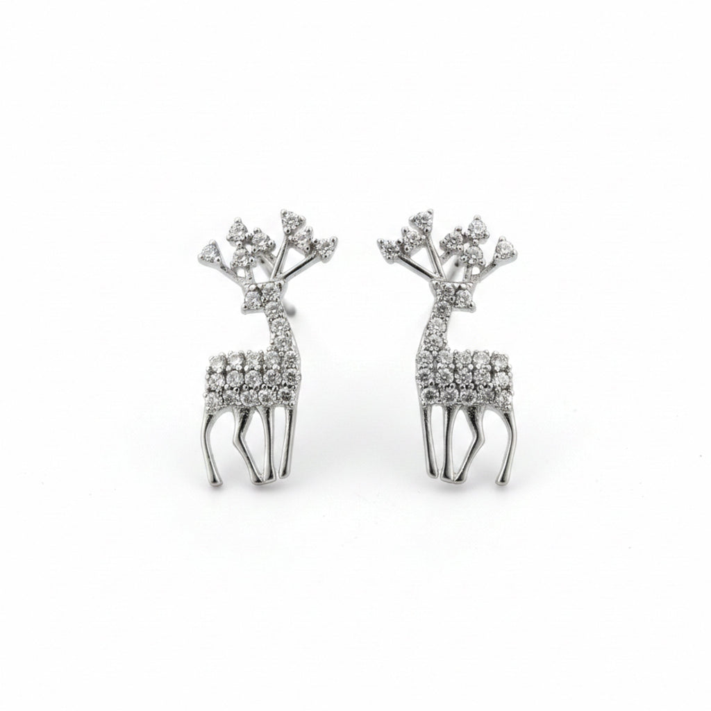 Crystal Reindeer Stud Earrings GWE -97