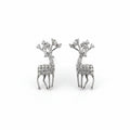 Crystal Reindeer Stud Earrings GWE -97