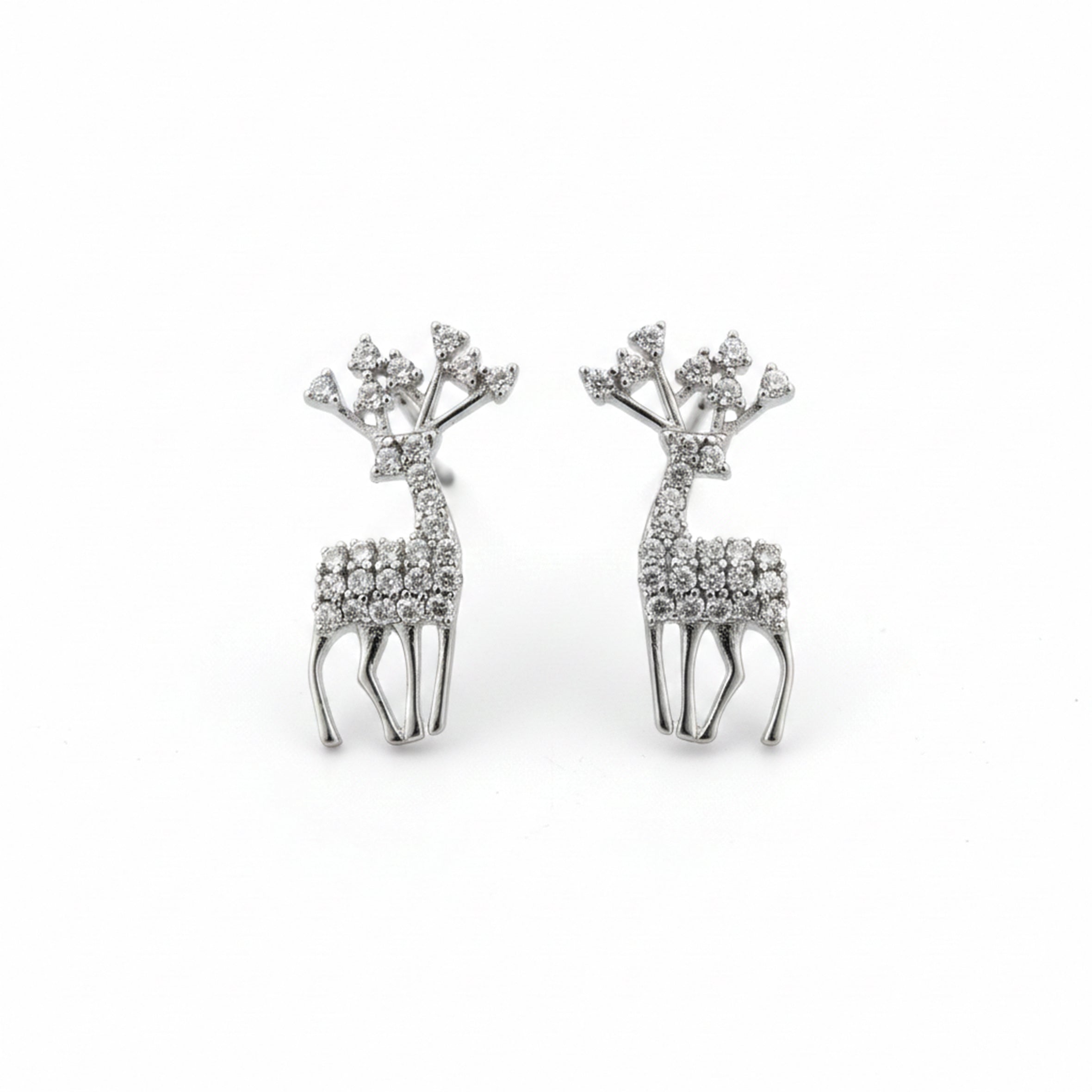 Crystal Reindeer Stud Earrings GWE -97