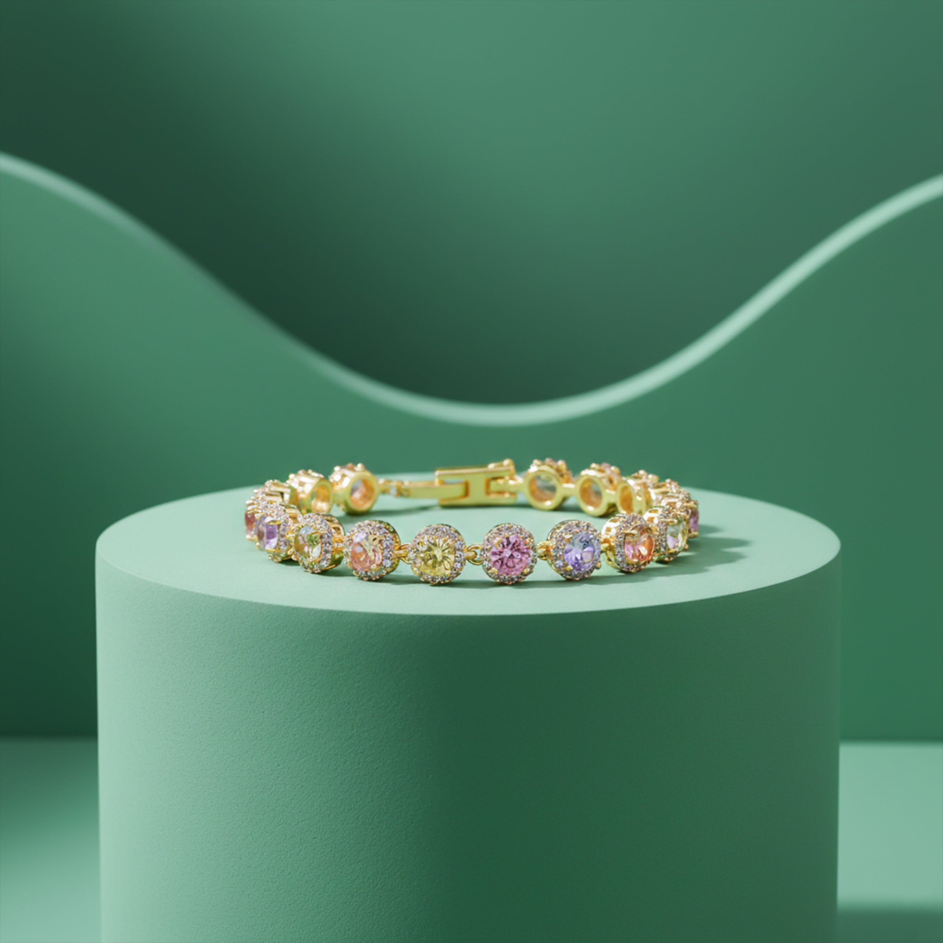 Gold Multi-Color Bracelet GWB -149