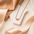Rose Gold Floral Drop Mangalsutra GM -57