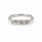 Silver Wave Sparkle Ring GWR -21