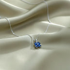 Blue Butterfly Crystal Necklace GWN -162