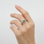 Emerald Glow Halo Ring GWR -74