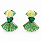 Floral Enamel Earrings GWE -186