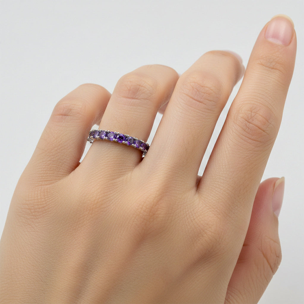Purple Eternity Adjustable Ring GWR -69