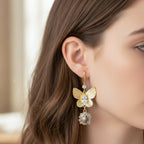 Butterfly Gold Drop Earrings GWE -167