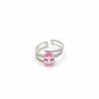 Silver Blush Solitaire Ring GWR -54