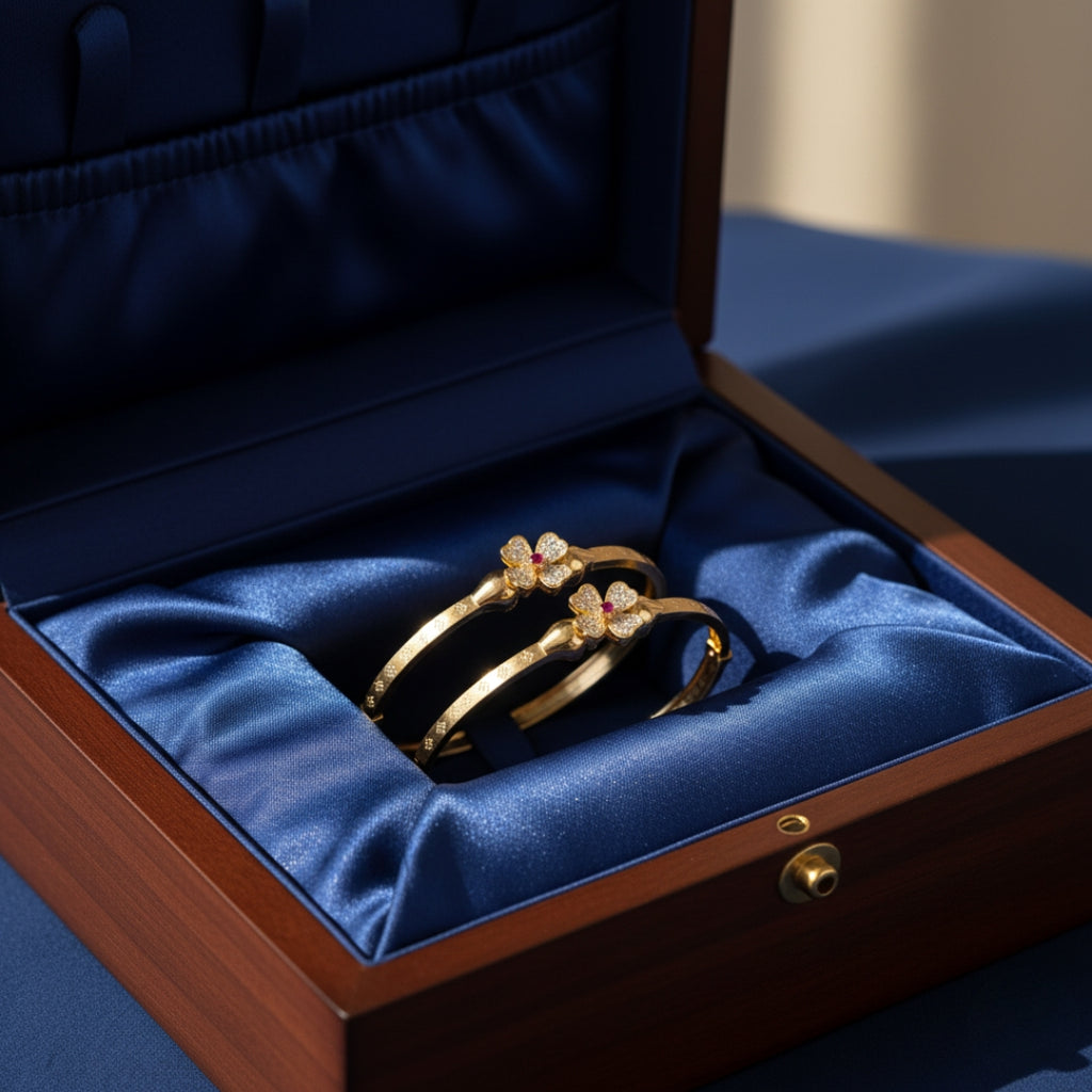 Wibestone Pari Charm Bangles – Delicate Elegance with a Touch of Magic