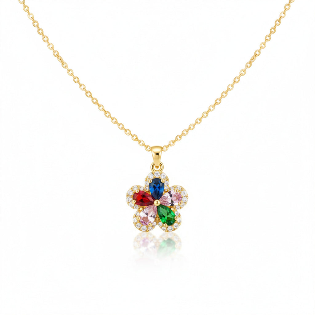 Sparkling Multicolor Gemstone Women Neckless GWN -74